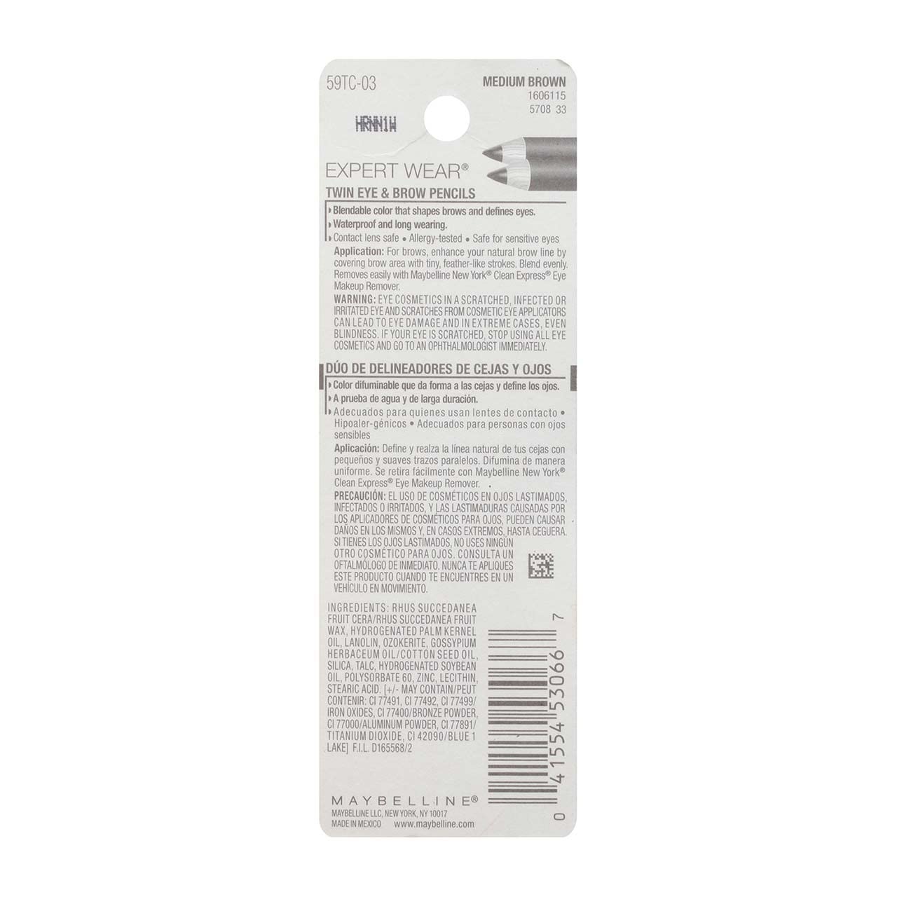 Maybelline Expert Eyes sharpened-tip pencil ready for precise brow and eye shaping