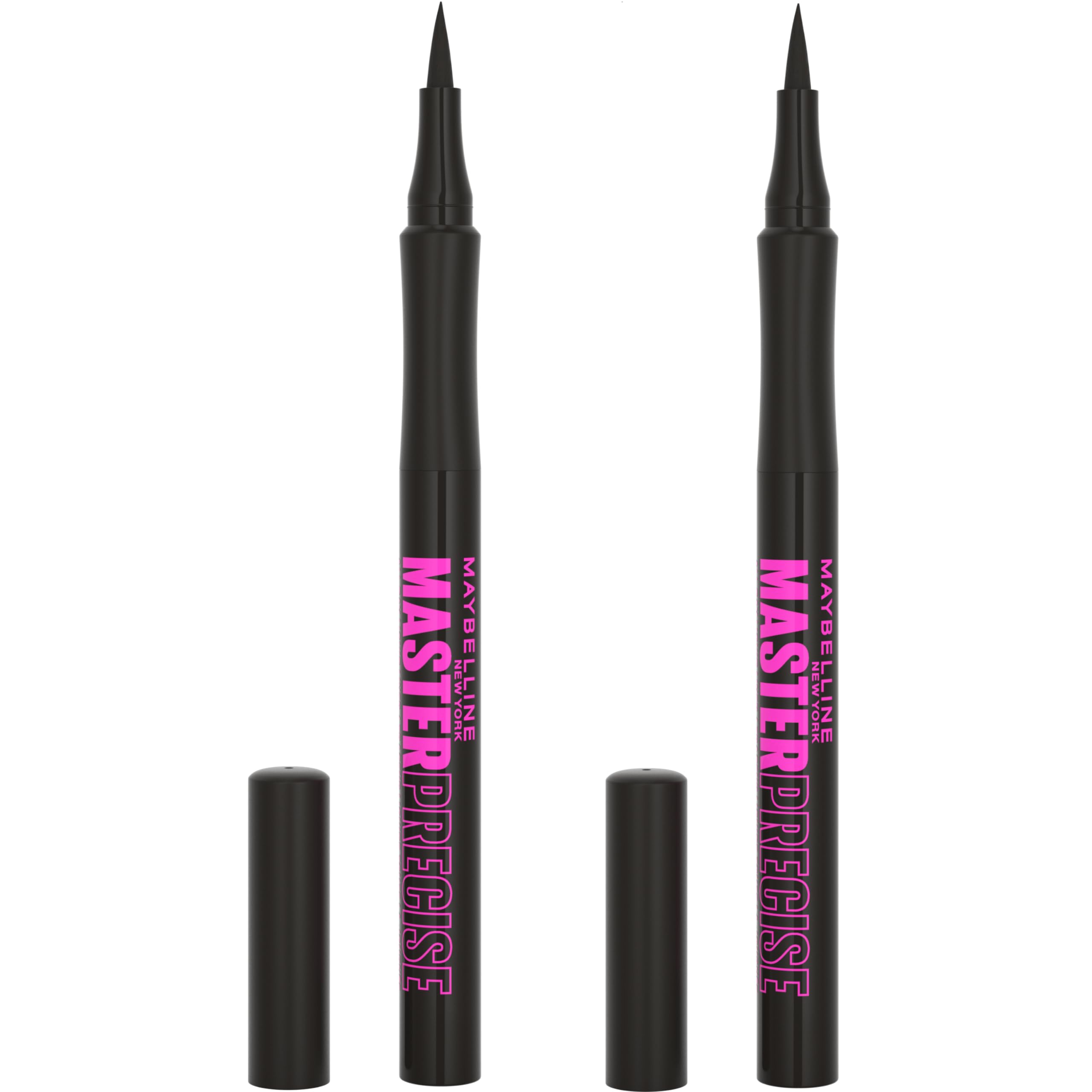 Maybelline Eyestudio Master Precise eyeliner angled-tip enables precise one-stroke lines.