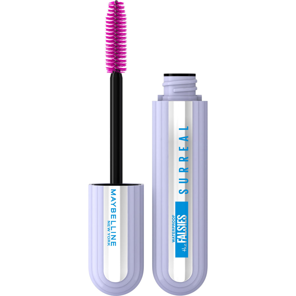 Maybelline The Falsies Surreal Extensions Mascara bottle close-up for waterproof wear