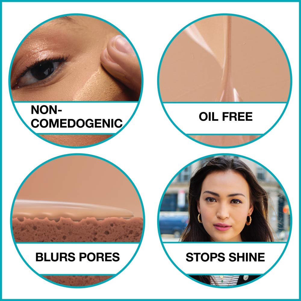 Maybelline Fit Me matte finish on skin delivers natural, shine-free look.