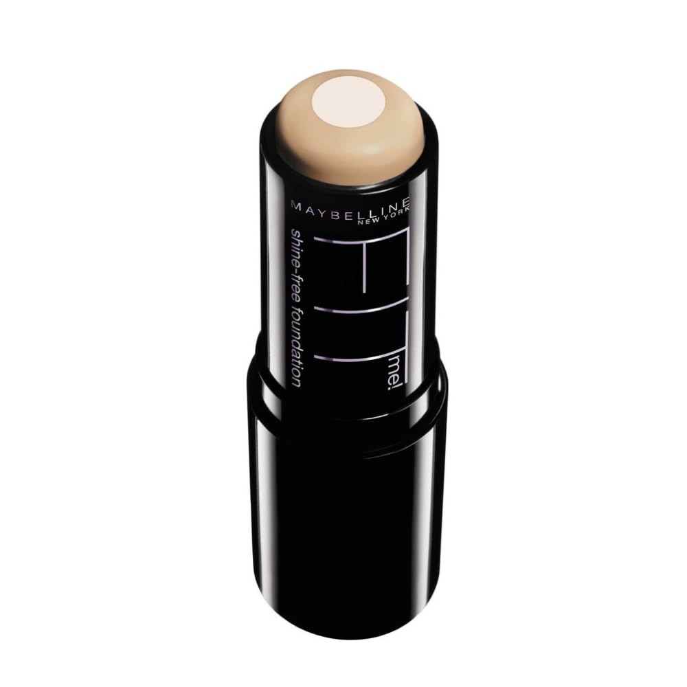 Maybelline Fit Me Shine Free Stick application demonstrates matte finish for oil control during daily wear.