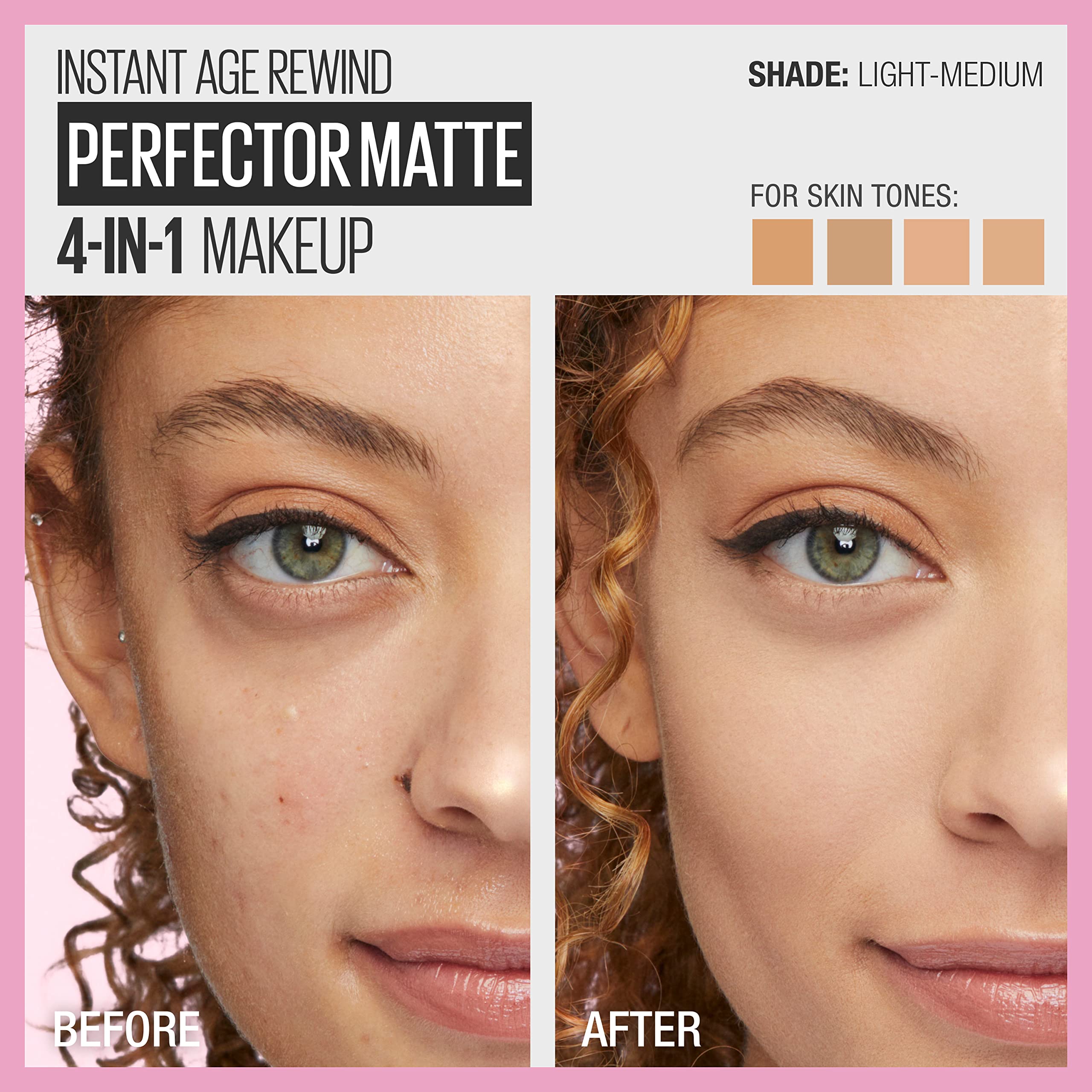 Maybelline Instant Age Rewind 4-In-1 Matte Makeup conceals blemishes and evens tone