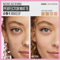 Maybelline Instant Age Rewind 4-In-1 Matte Makeup conceals blemishes and evens tone