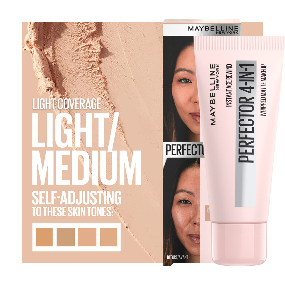 Maybelline Instant Age Rewind 4-In-1 Matte Makeup tinted whipped texture with self-adjusting pigments