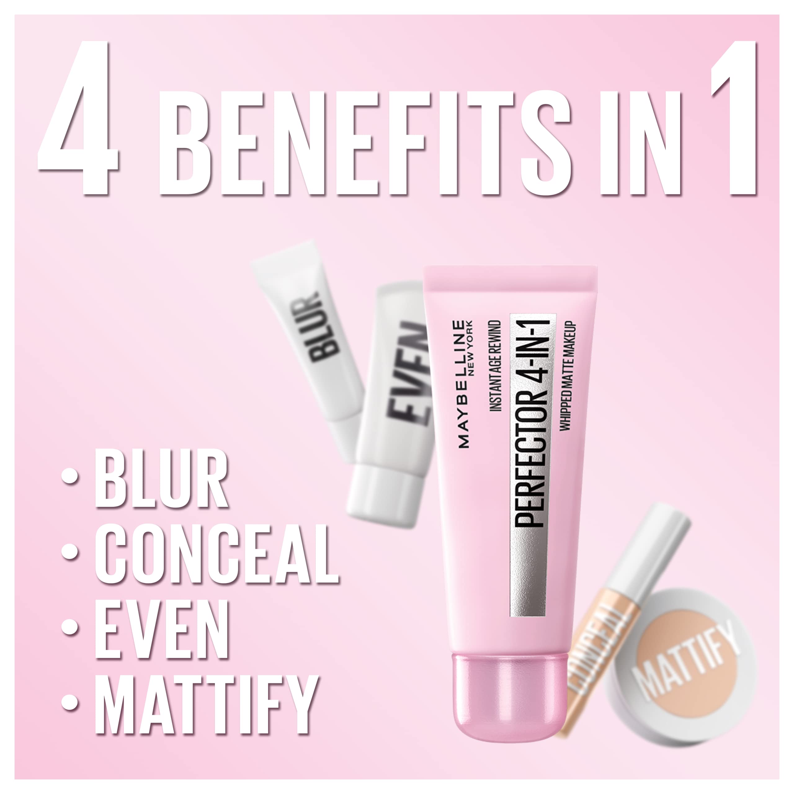 Maybelline Instant Age Rewind 4-In-1 Matte Makeup delivers weightless, breathable coverage
