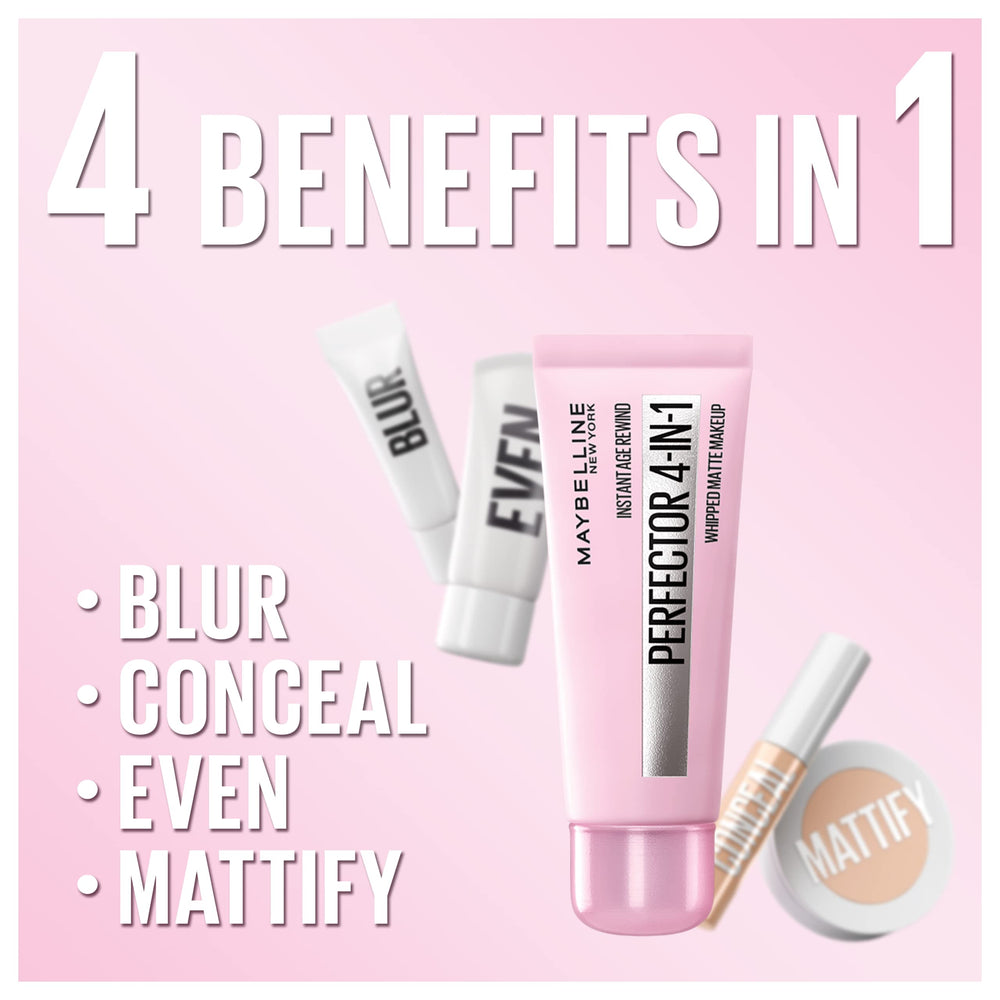Maybelline Instant Age Rewind 4-In-1 Matte Makeup delivers weightless, breathable coverage