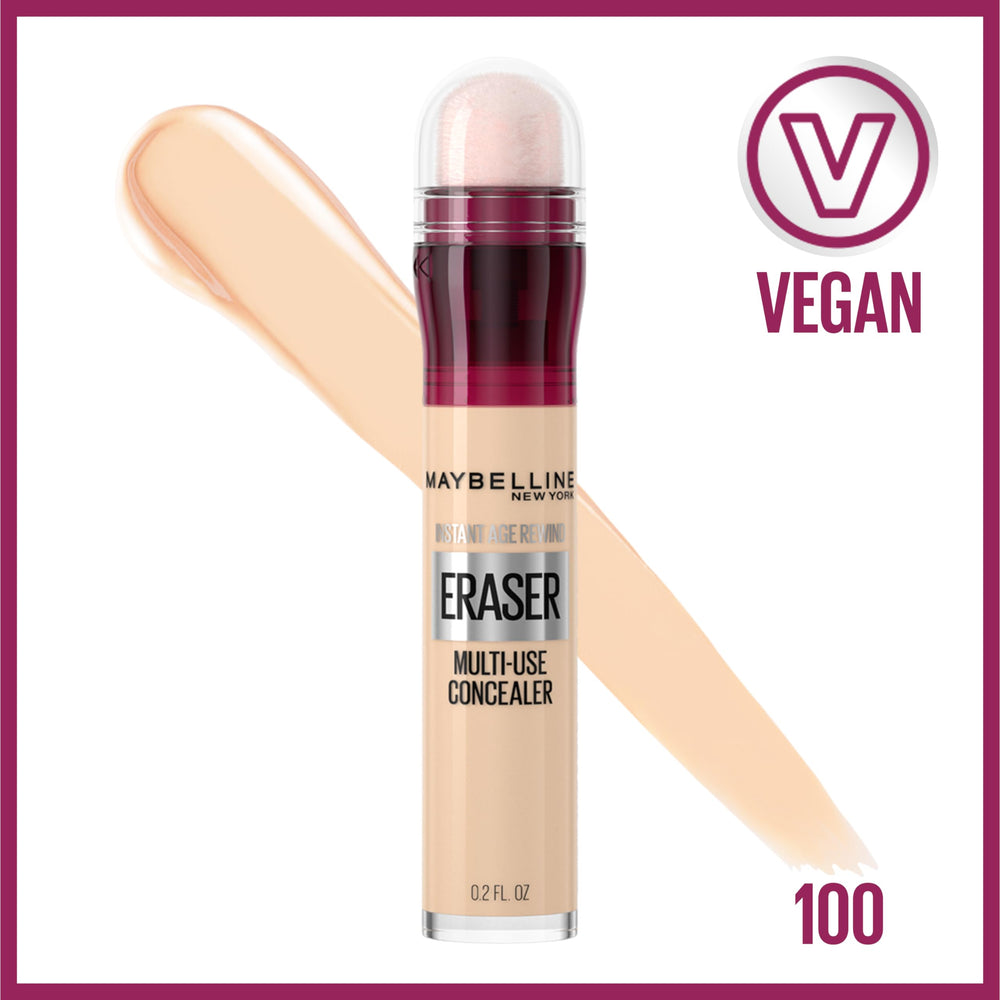Maybelline Instant Age Rewind concealer dark circles coverage smooths delicate under-eye skin.