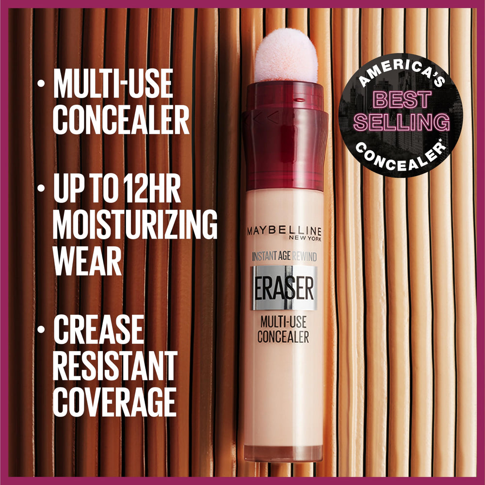 Maybelline Instant Age Rewind concealer goji berry extract nourishes and brightens.