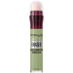Maybelline Instant Eraser Green Concealer application demonstrates targeted redness correction with seamless blending.