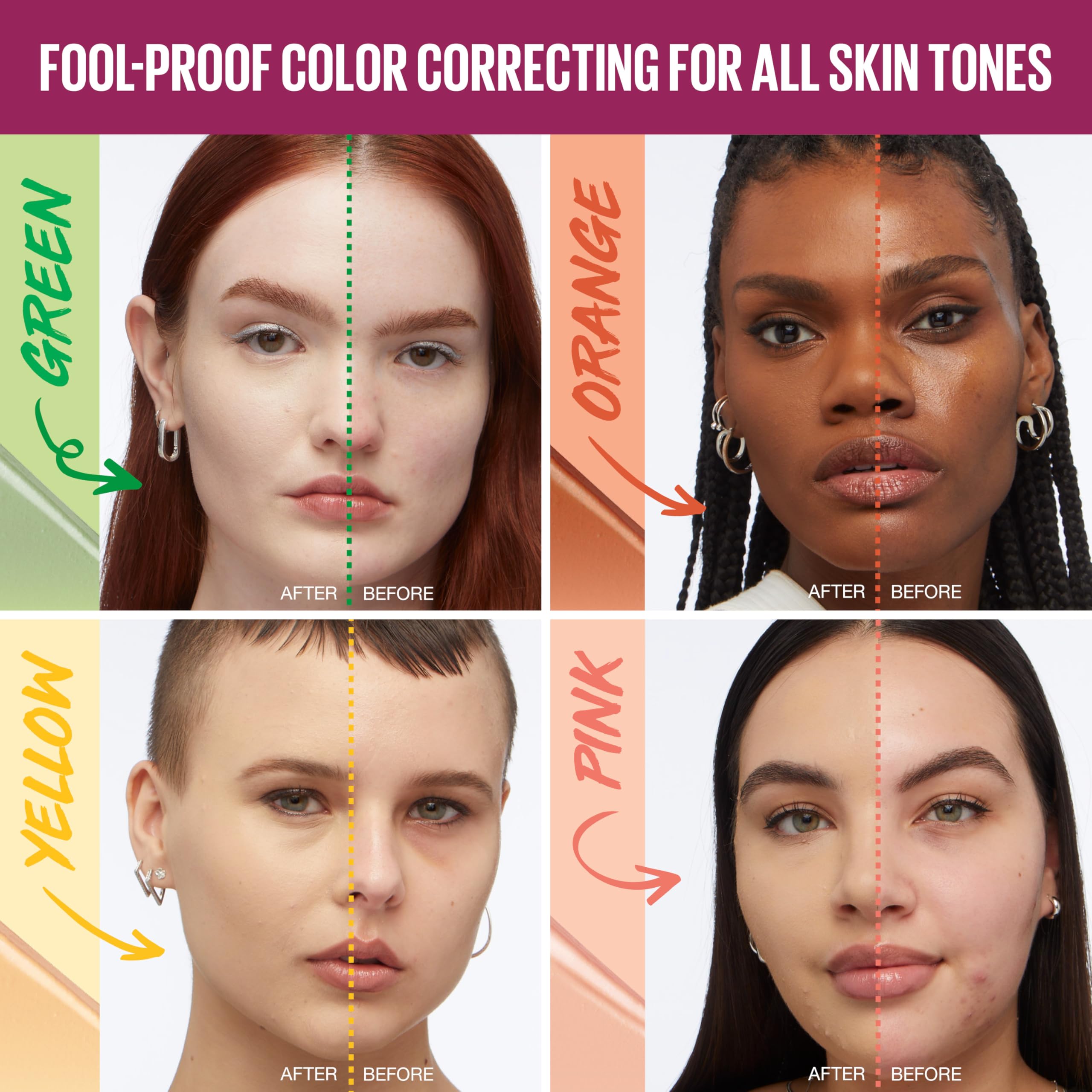 Maybelline Instant Eraser Yellow shade swatch neutralizes dullness and brightens skin.