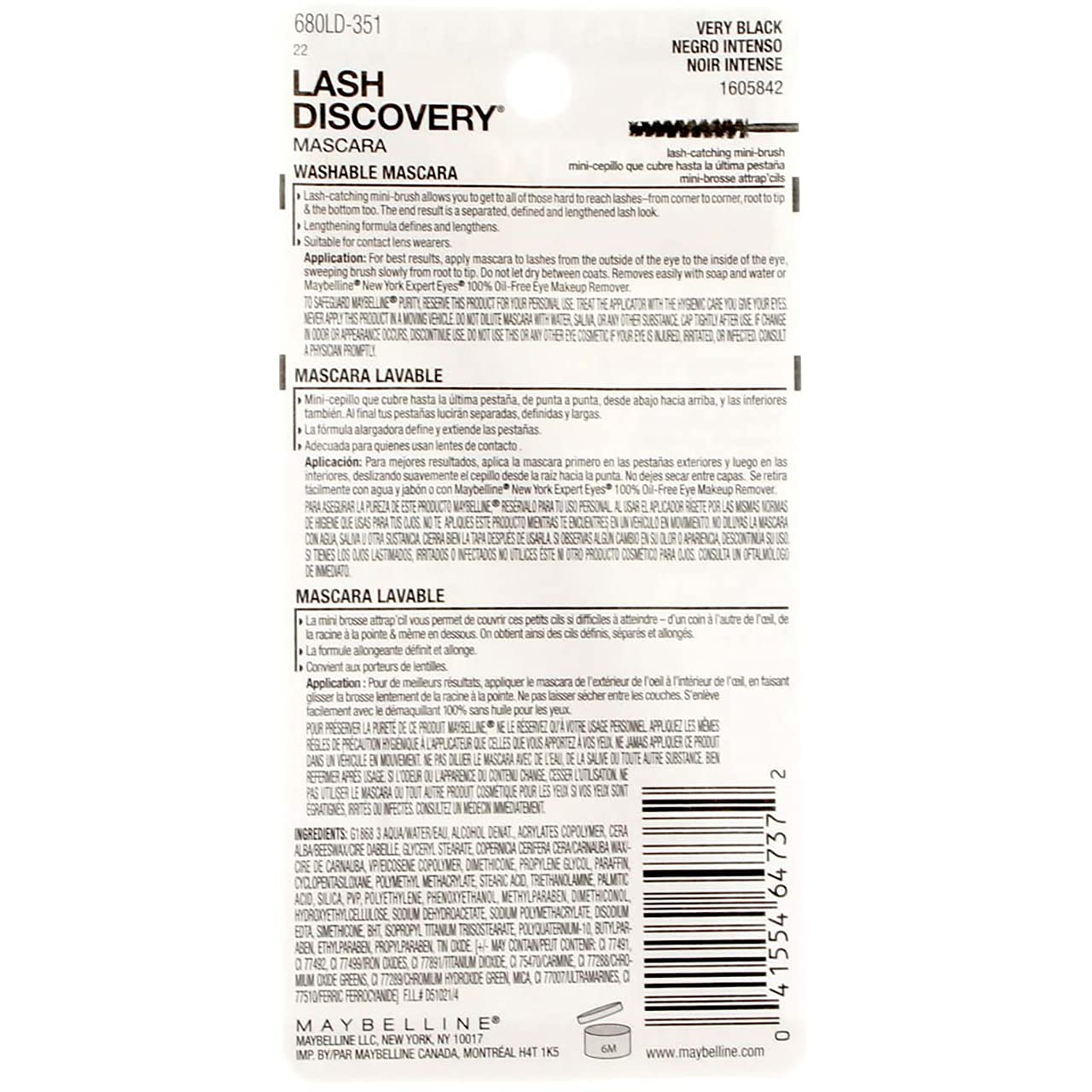 Maybelline Lash Discovery pack3 display shows value and convenience for shoppers.