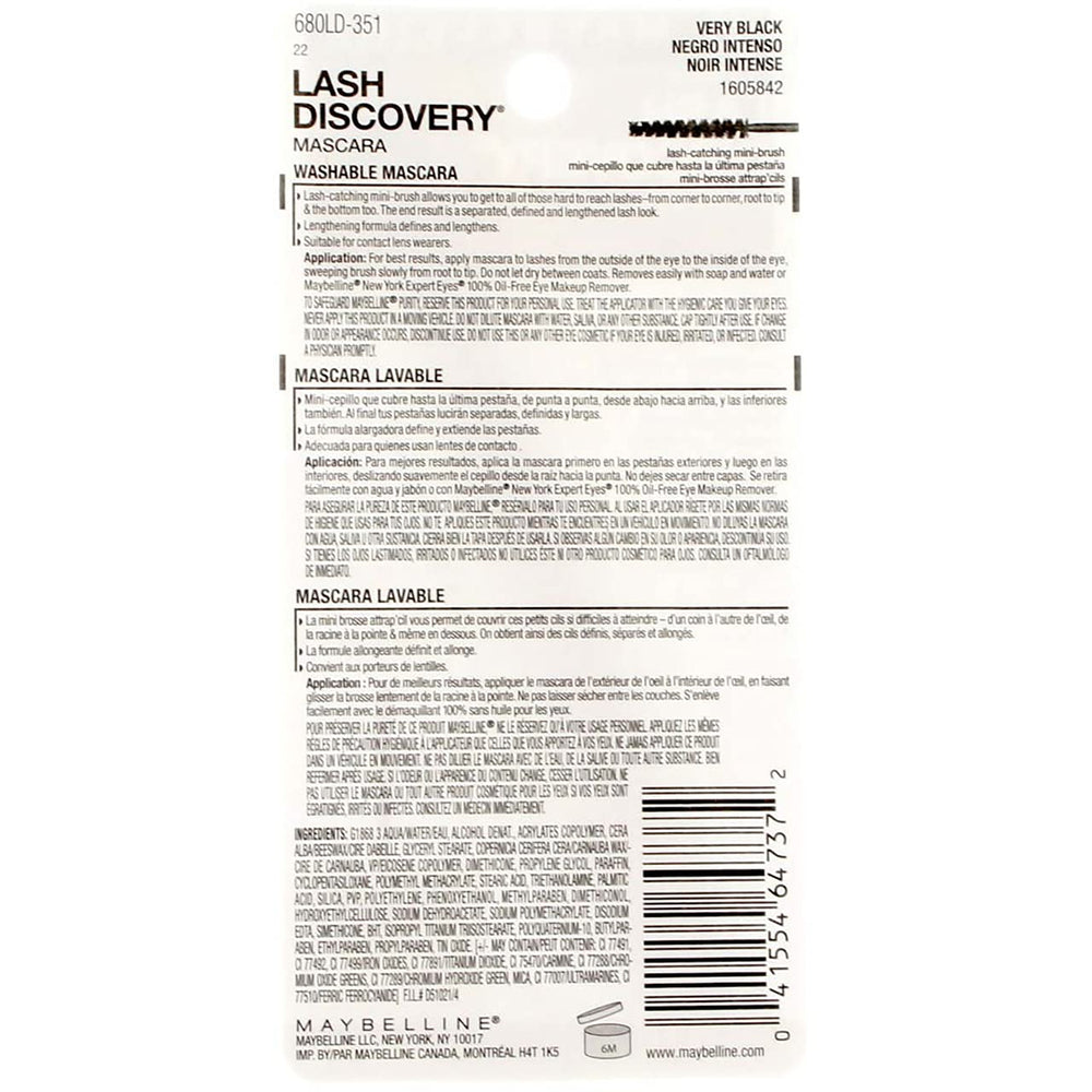Maybelline Lash Discovery pack3 display shows value and convenience for shoppers.