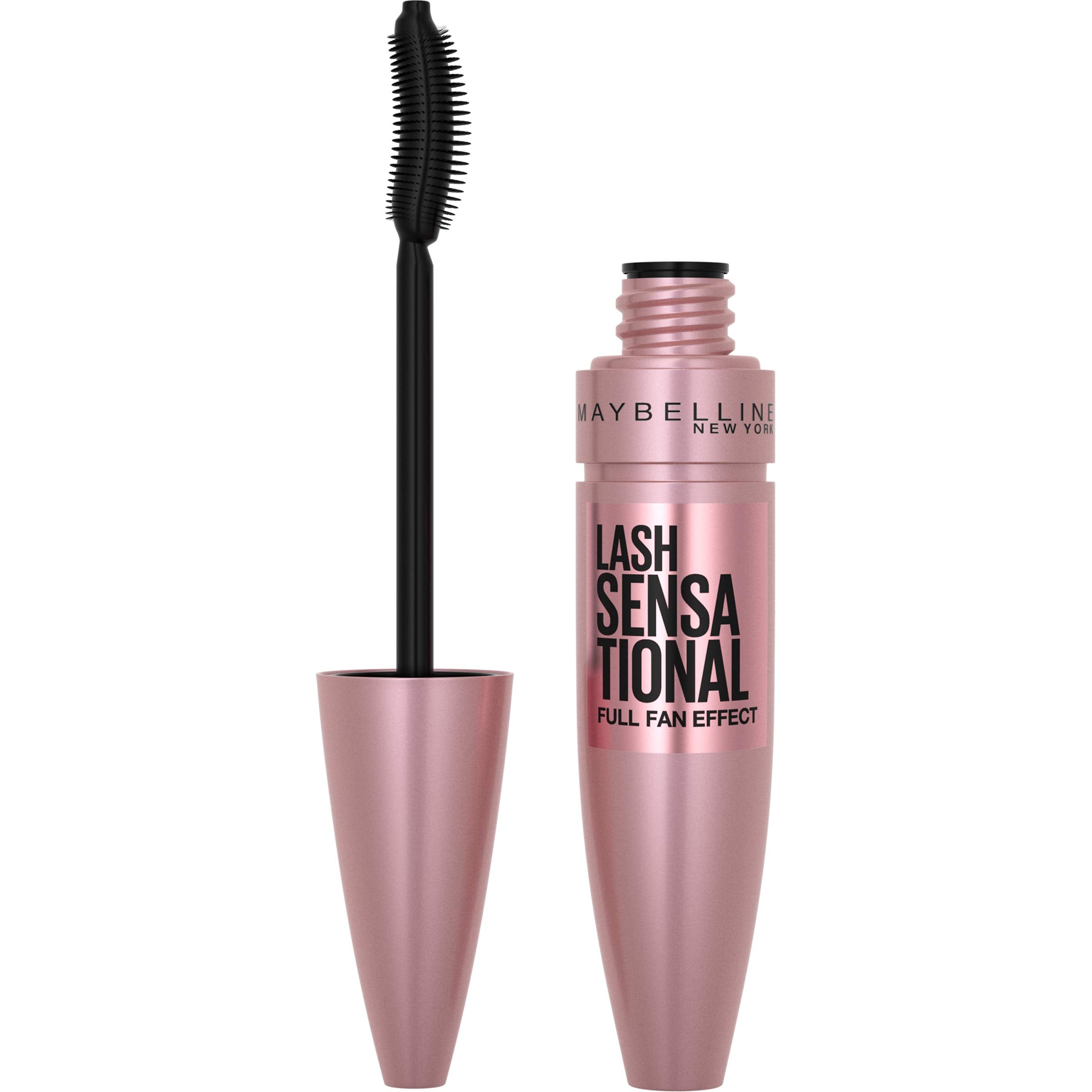 MAYBELLINE Lash Sensational: aplicador en abanico de 10 capas para pestañas definidas en abanico.