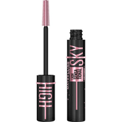 Maybelline Lash Sensational Sky High mascara bottle shows buildable volume