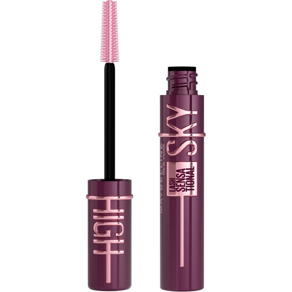 Maybelline Lash Sensational Sky High Burgundy Haze bottle shows bold color and lift.