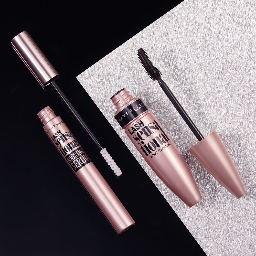 Maybelline Lash Serum application on lashes showing smooth, conditioning layer