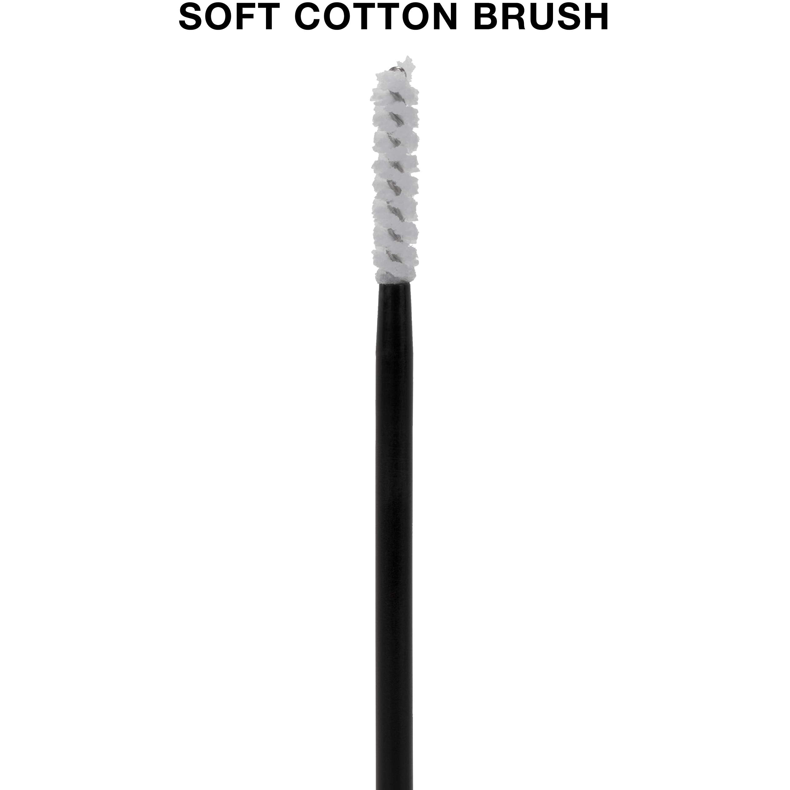 Maybelline Lash Serum applicator wand in use for precise lash conditioning