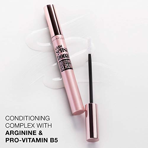 Maybelline Lash Serum before-after illustration of fuller-looking lashes