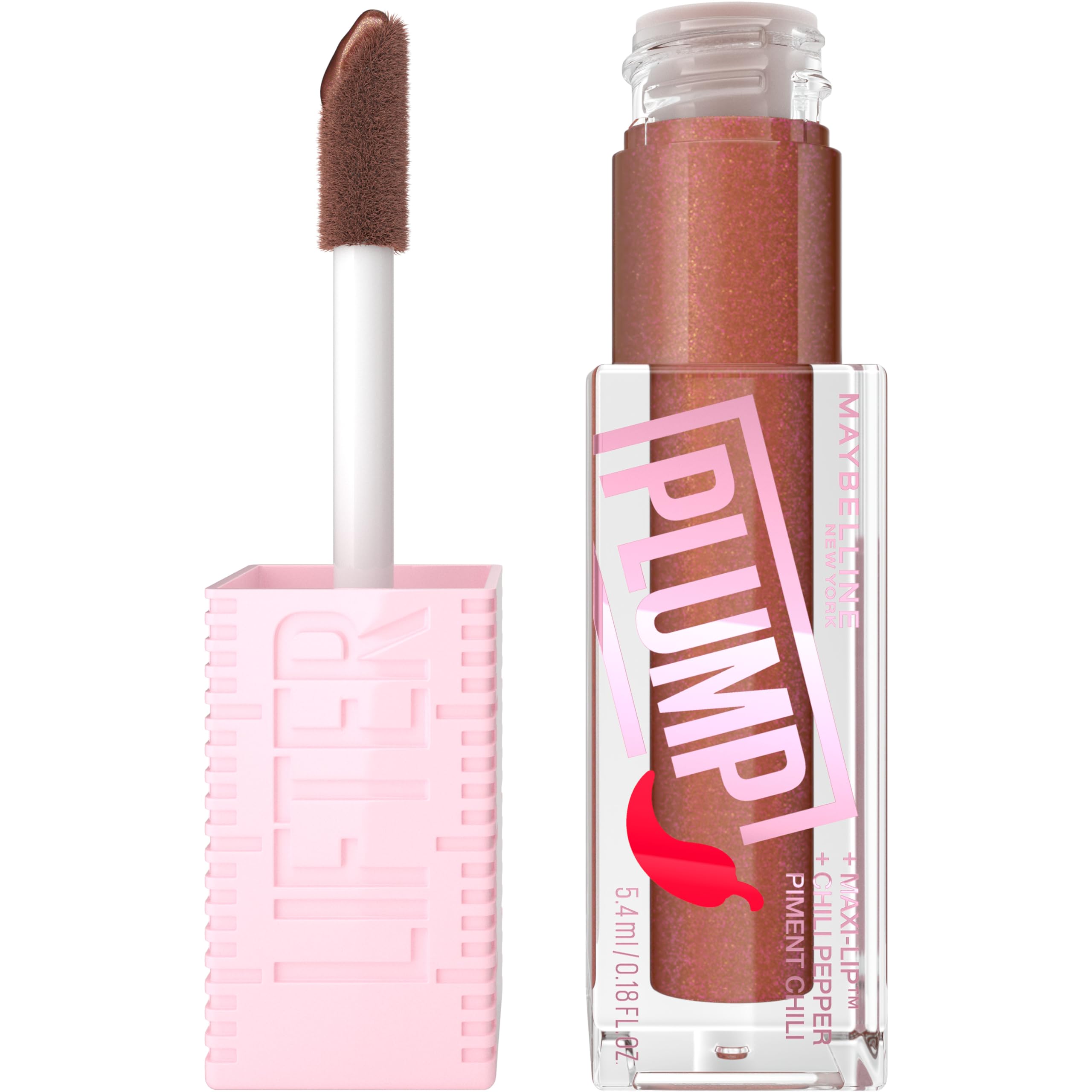 MAYBELLINE Lifter Gloss Plump XL wand for precise application and instant heated lift