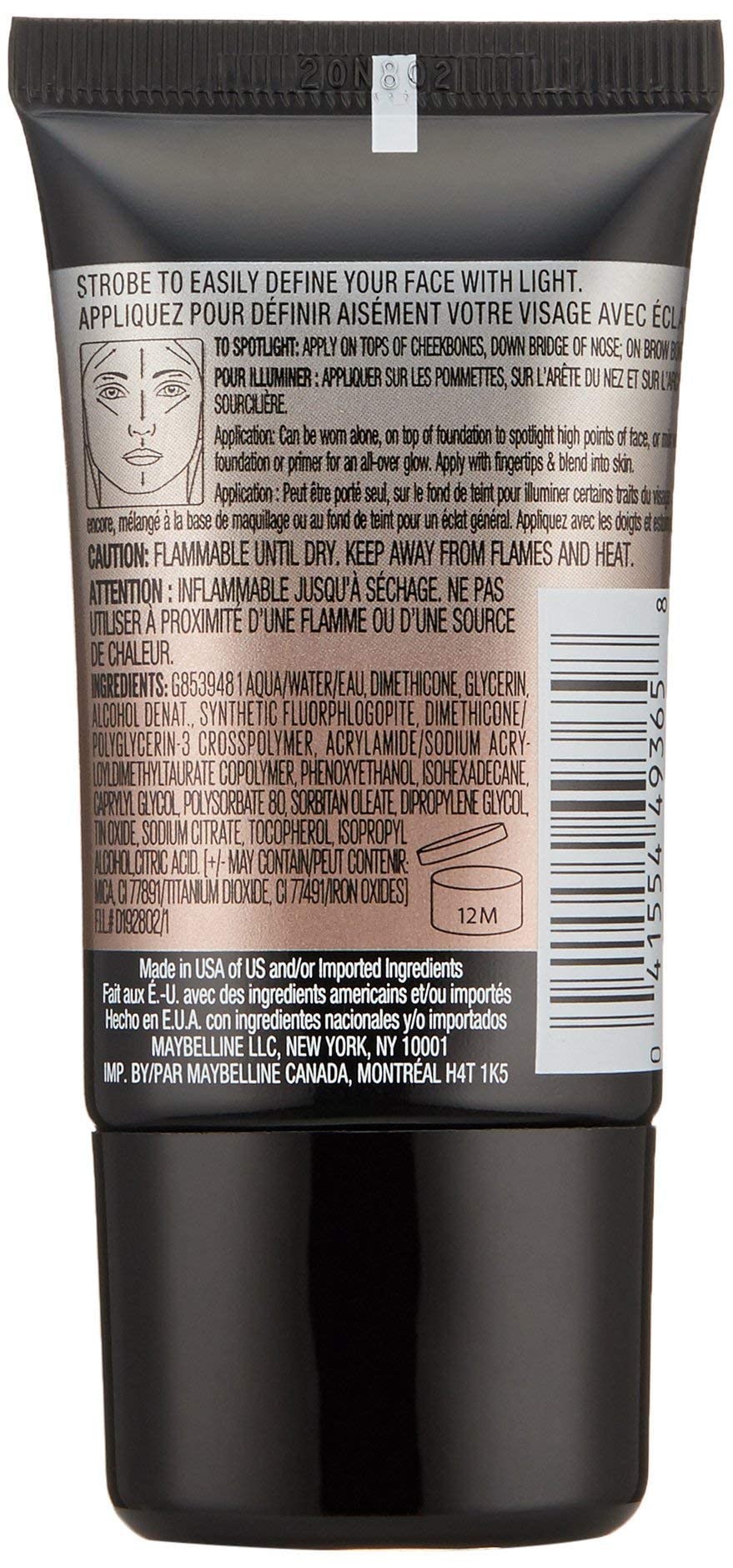 Maybelline Master Strobing Liquid Highlighter applied over foundation for all-over radiance.