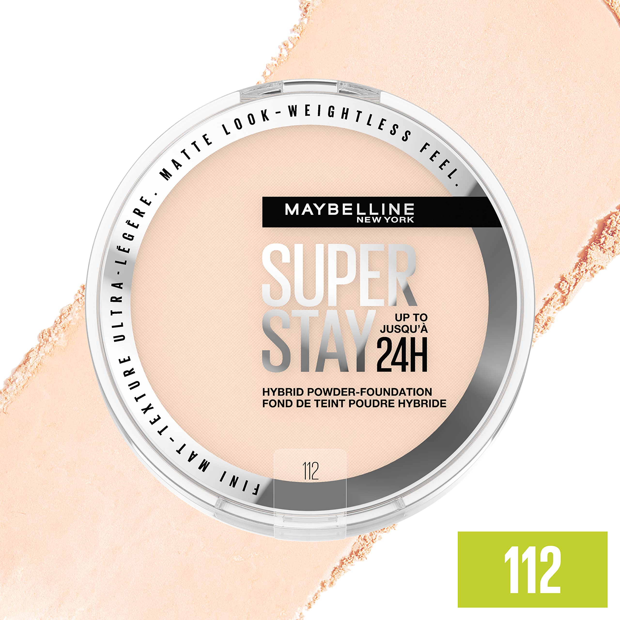 Maybelline polvo híbrido resistente al sudor para uso diario.