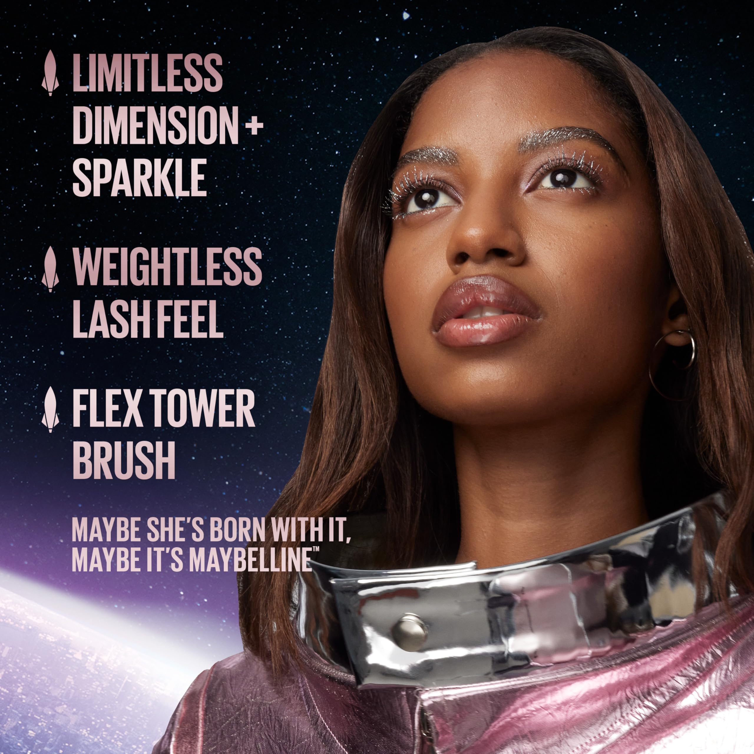 Maybelline Sky High topper brows highlights subtle shimmer and definition.