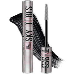 Maybelline front packaging showing product tube and shade very black benefit long-lasting wear