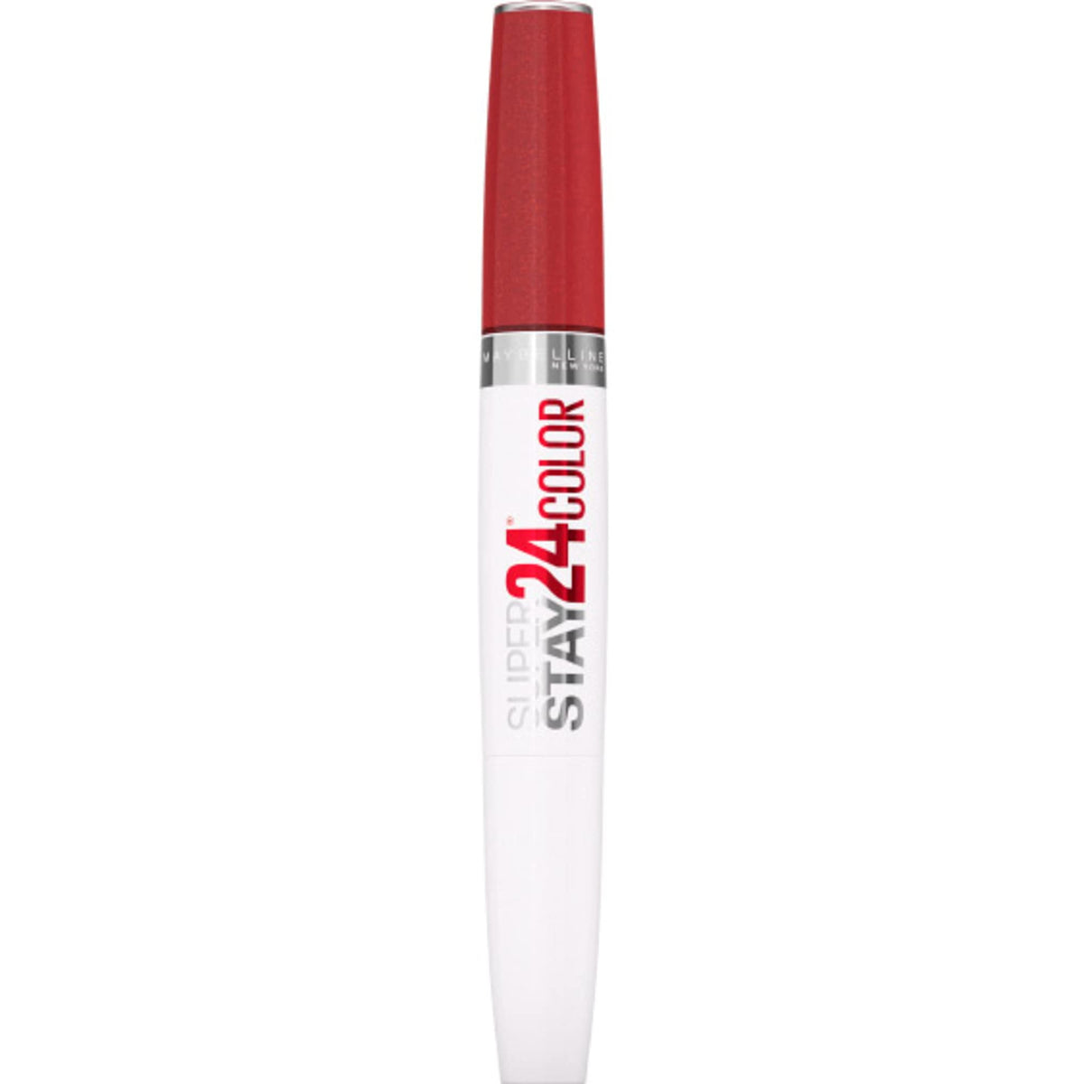 MAYBELLINE Super Stay 24: barra color saturado en primer plano para todo el día.