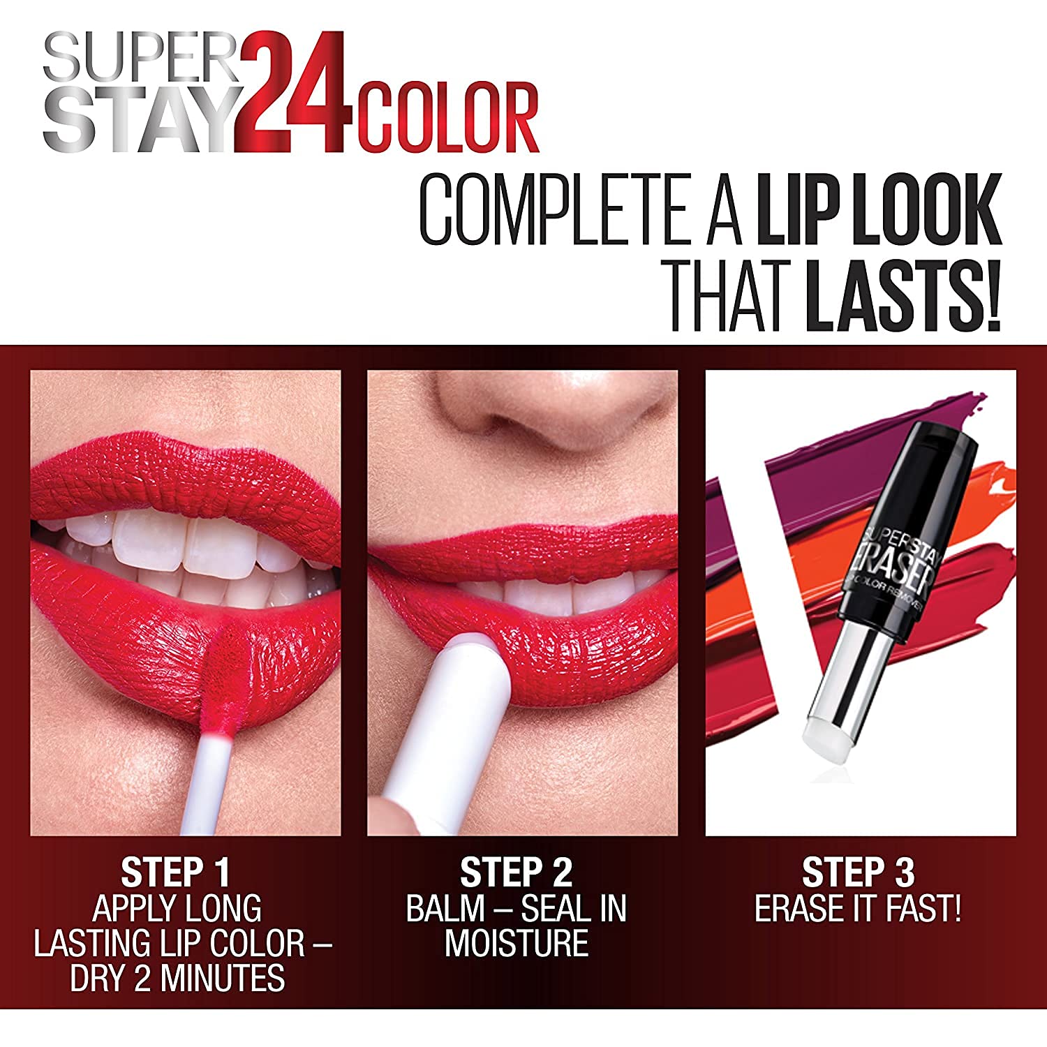 Maybelline Super Stay 24 wear through meals and errands in daily use.