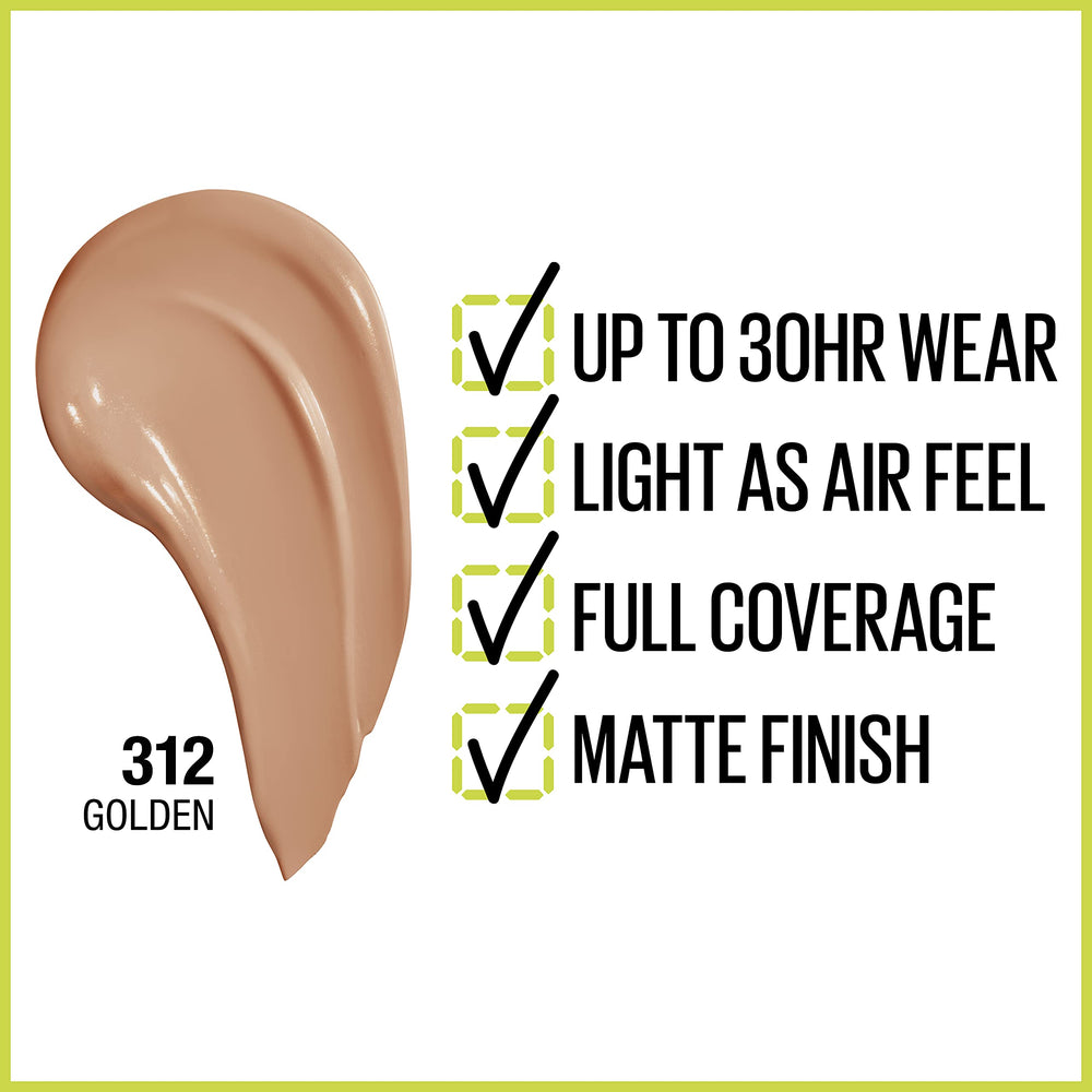 Maybelline Super Stay application swatch demonstrates smooth, lightweight glide on skin