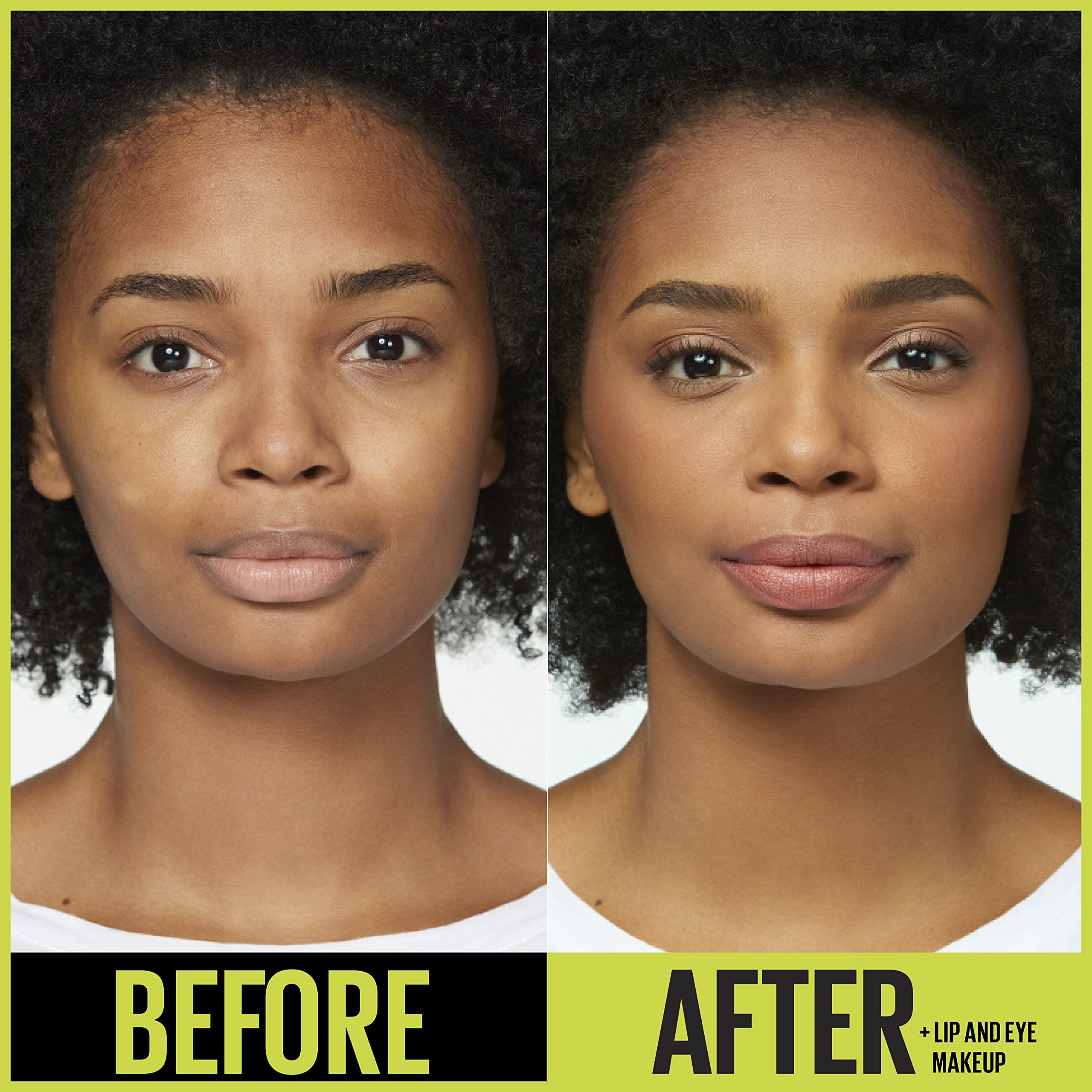 Packaging display reveals Maybelline Super Stay foundation in sleek compact for on-the-go use.