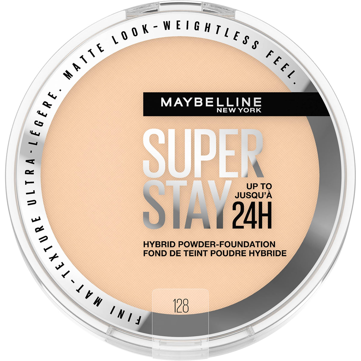 Maybelline Super Stay hibrido Polvo Base Cobertura para un acabado natural y uniforme.