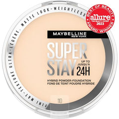 Maybelline Super Stay hybrid foundation swatch on skin demonstrating seamless blend.