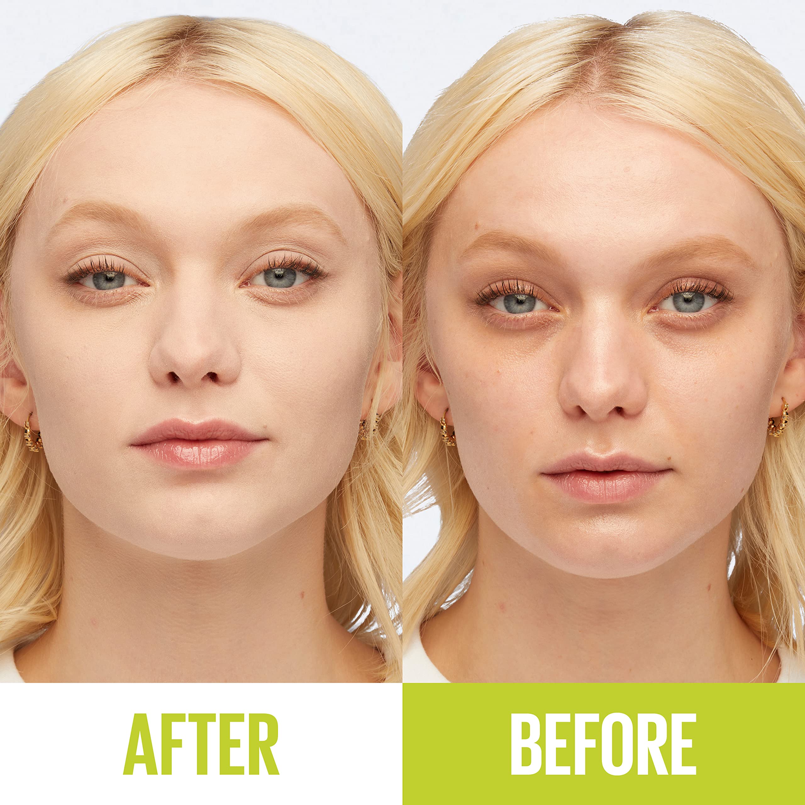 Maybelline Super Stay matte finish test shows non-shiny complexion.
