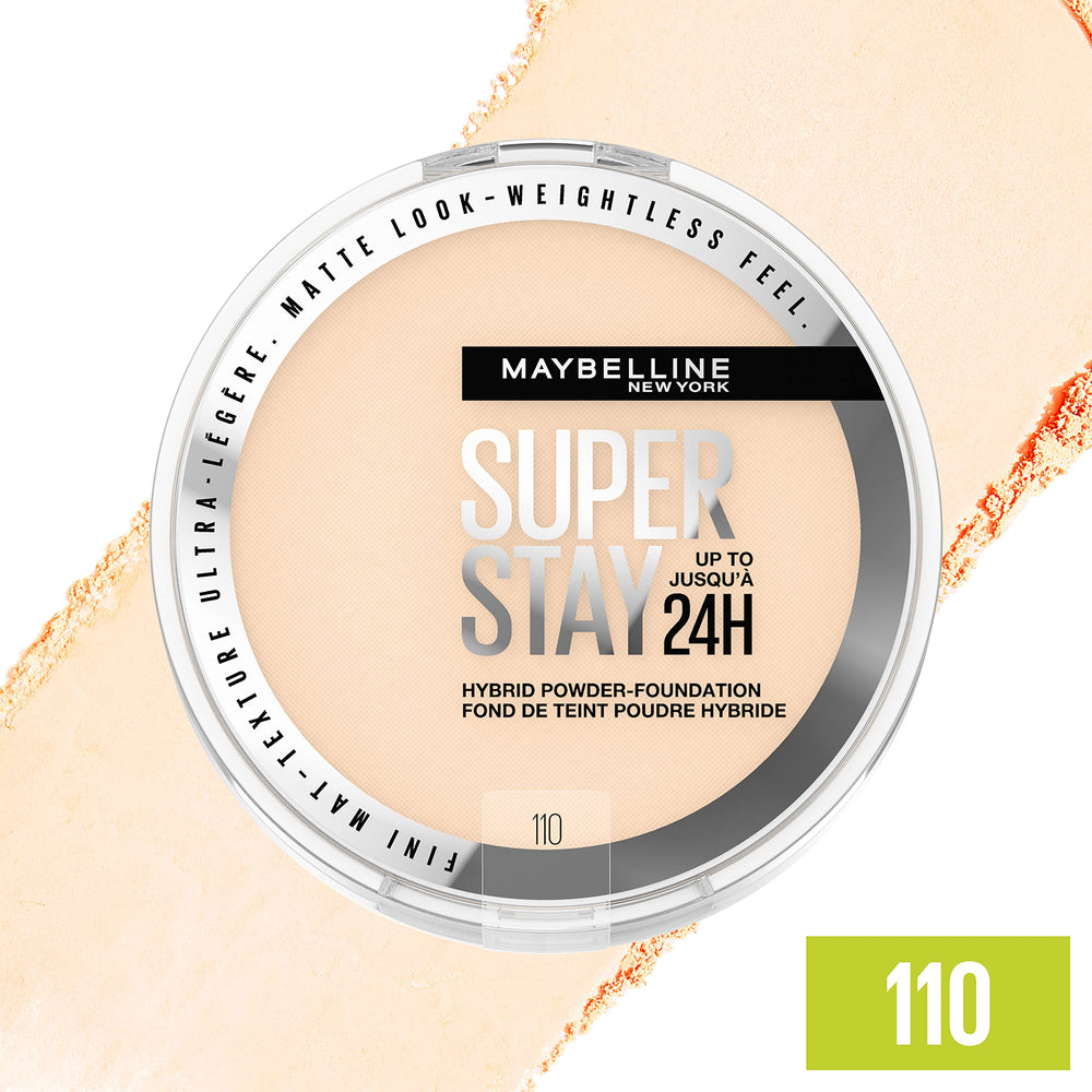 Maybelline Super Stay powder with sponge puff for comfortable wear.