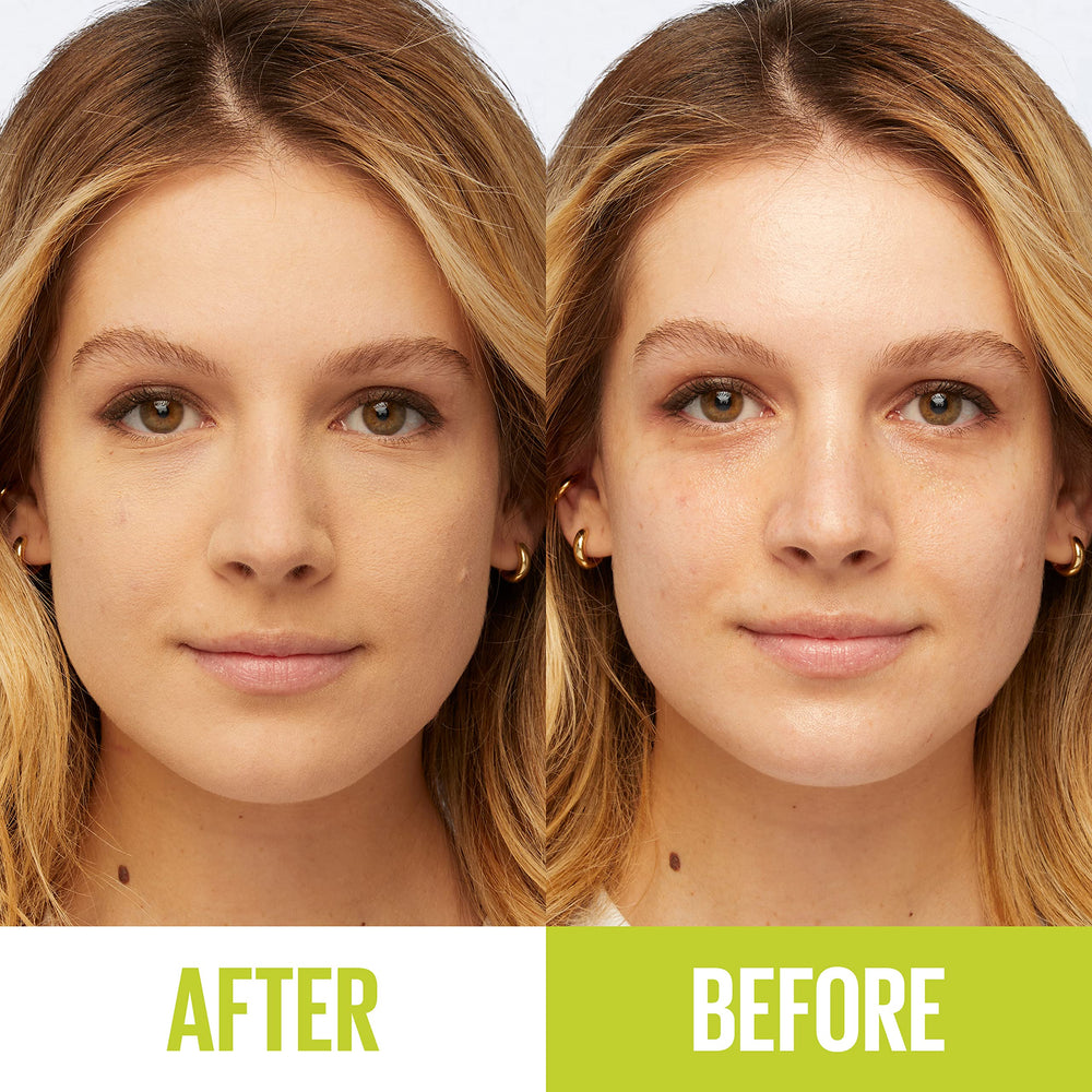 Maybelline Super Stay Hybrid Powder brush application demonstrates quick blending and coverage.