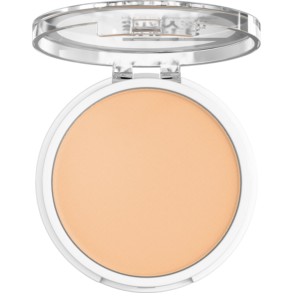 Maybelline Super Stay Hybrid Powder Foundation face application demonstrates weightless, comfortable wear.