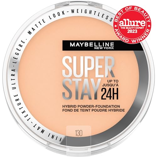Maybelline Super Stay Hybrid Foundation application swatch blends seamlessly for all skin types.