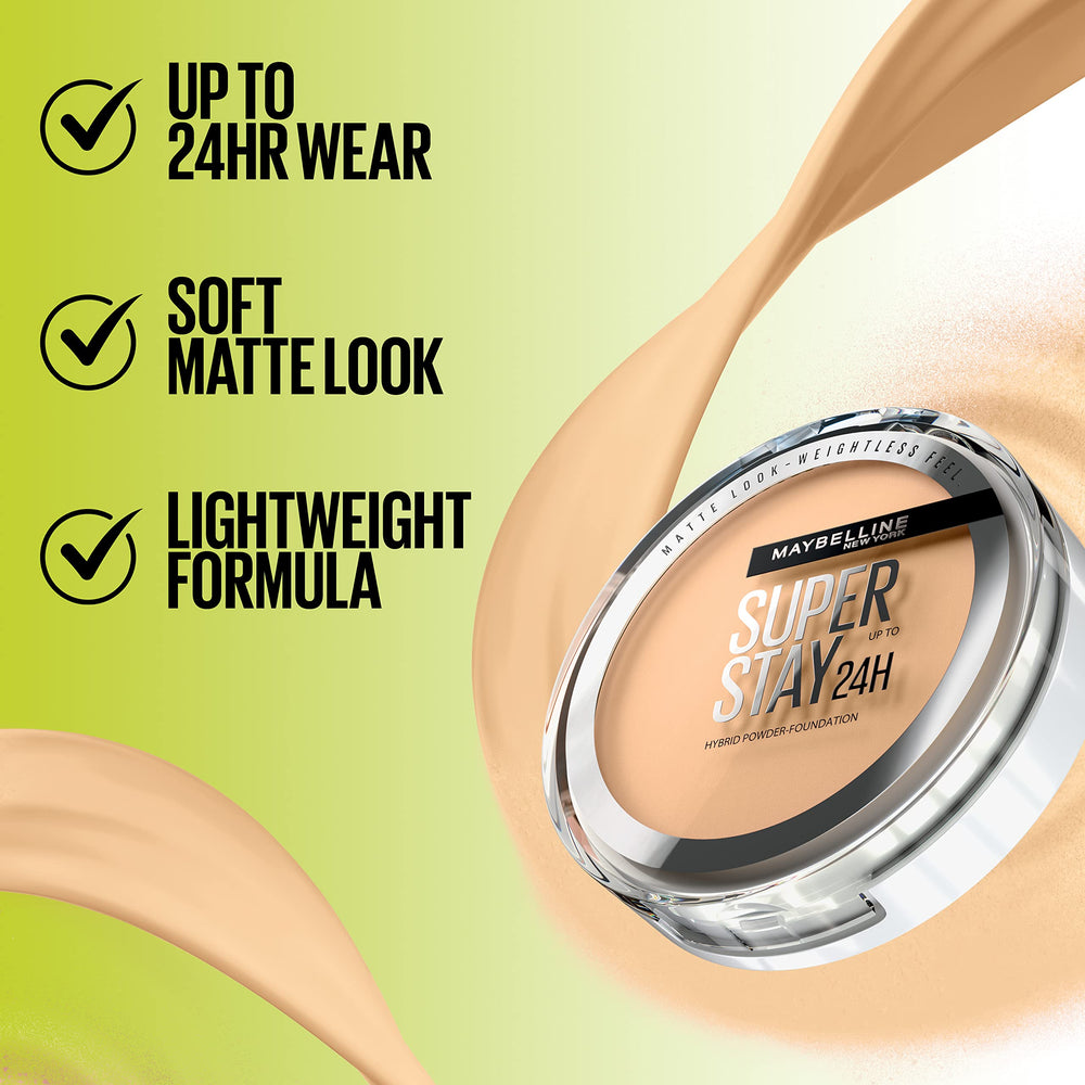 Maybelline Super Stay Hybrid Foundation wear test on arm shows sweat resistance.