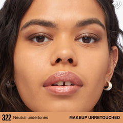 Maybelline Super Stay Lumi-Matte Foundation packaging box highlights vegan and non-comedogenic safety.