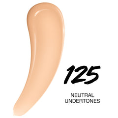 Maybelline Lumi-Matte Foundation swatch lighting demonstrates natural-looking full coverage