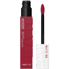 Maybelline Super Stay Matte Ink ruler lip swatches show rich, long-lasting color.
