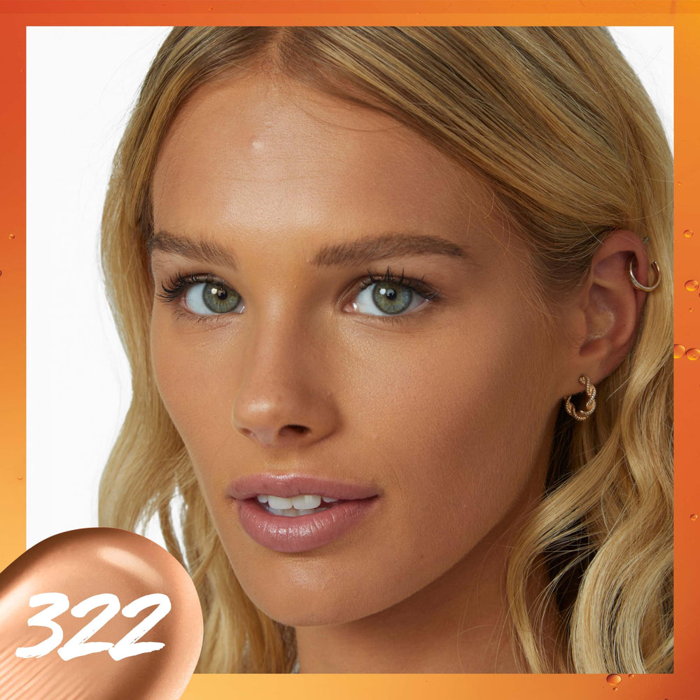 Maybelline Super Stay skin tint swatches show natural light-to-medium coverage