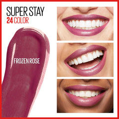 Maybelline Super Stay 24 long-wear color gliding on smoothly on lips
