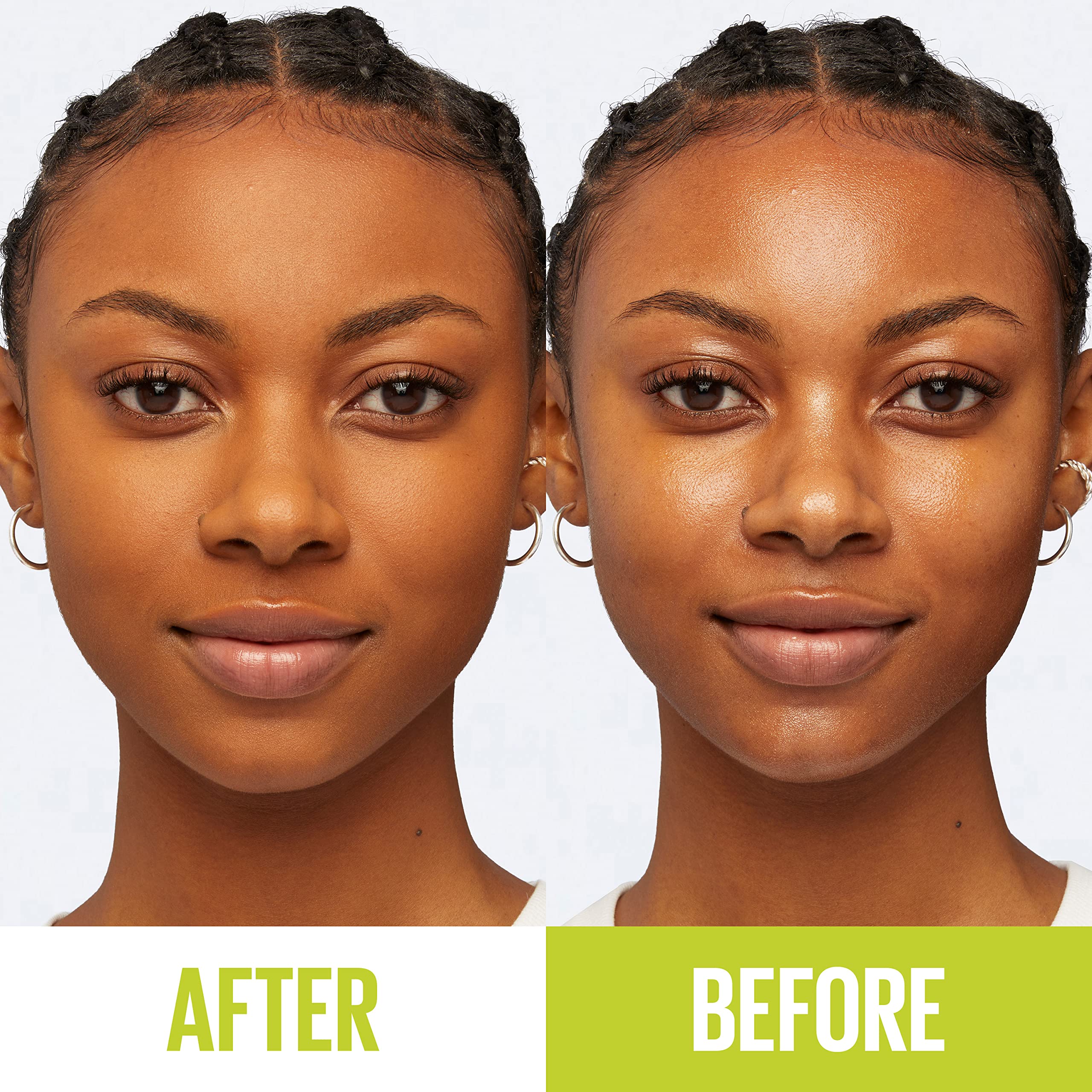 Portrait of Maybelline Super Stay Hybrid Powder Foundation on skin for a flawless look.
