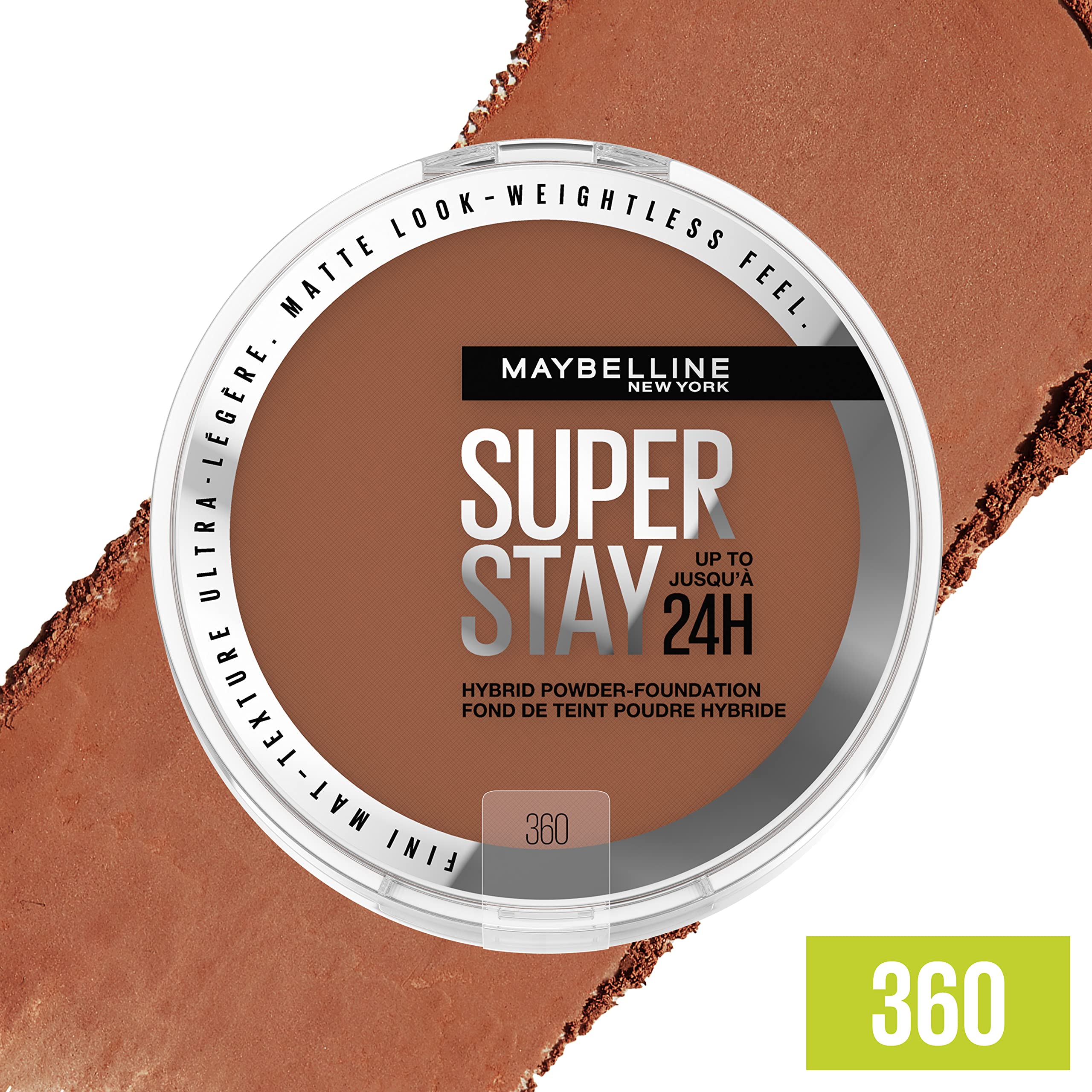 Maybelline Super Stay Hybrid Powder weightless-feel highlights comfortable, breathable makeup.