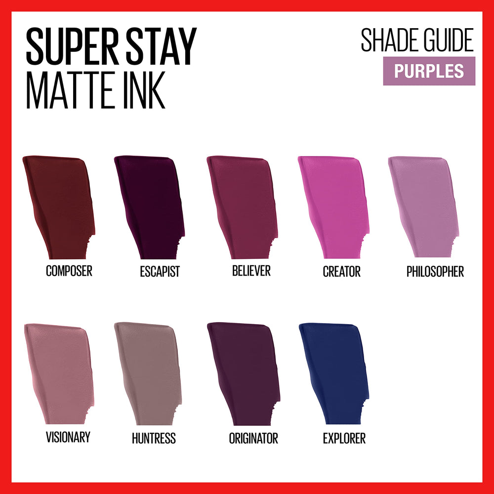Maybelline SuperStay Matte Ink lips demonstrating long wear up to 16 hours