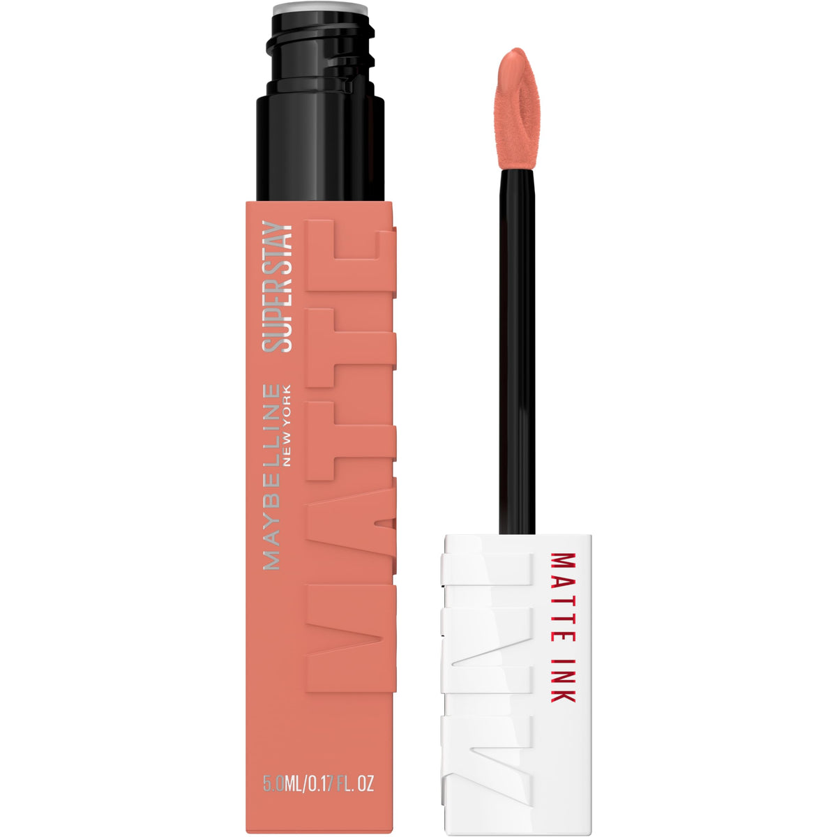 Maybelline Super Stay Matte Ink Loyalist arrow applicator close-up for precise lip color.