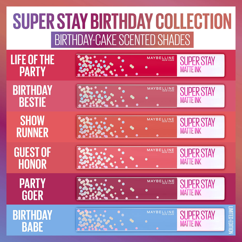 New shades in Maybelline Super Stay Matte Ink birthday collection