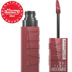 Maybelline Super Stay Vinyl Ink applicator tip delivers precise, smudge-resistant lip color.